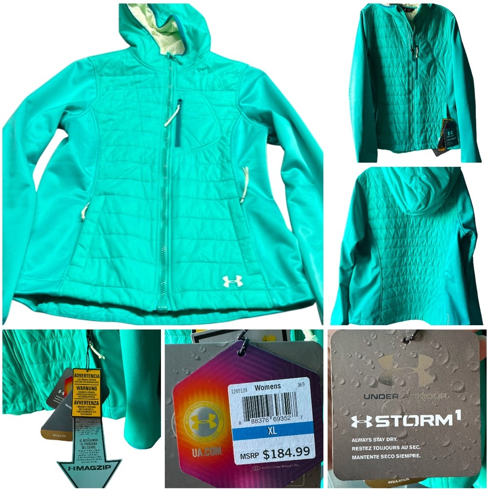 Under Armor women’s size XL puffer jacket
Teal in color
NWT